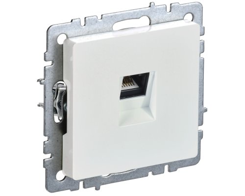 Розетка компьютерная RJ45 BRITE кат.6 РК11-БрЖ скрытой установки жемчуг (BR-K10-2-K36)