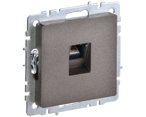 Розетка компьютерная RJ45 BRITE кат.6 РК11-БрТБ скрытой установки темная бронза (BR-K10-2-K45)