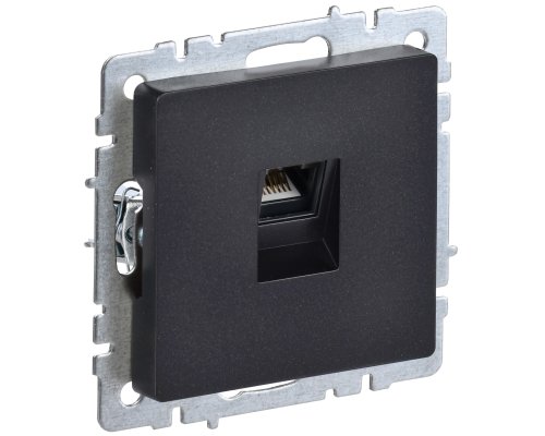 Розетка компьютерная RJ45 BRITE кат.6 РК11-БрЧ скрытой установки черный (BR-K10-2-K02)