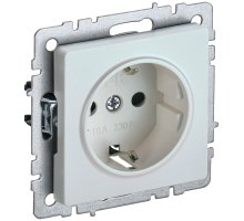 Розетка 1-местная РС11-1-0-БрЖ BRITE с заземлением без защитных шторок 16А скрытой установки жемчуг (BR-R11-16-K36)