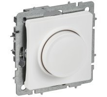 Светорегулятор поворотно-нажимной СС10-1-0-БрАБ BRITE 600Вт скрытой установки арктический белый (BR-D20-0600-K91)