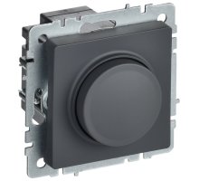Светорегулятор поворотно-нажимной СС10-1-0-БрГ BRITE 600Вт скрытой установки графит (BR-D20-0600-K53)