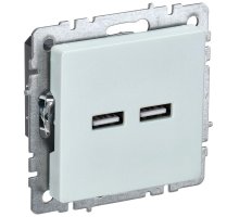 Розетка USB BRITE A+A 5В 3,1А РЮ10-1-БрЖ жемчуг (BR-U21-D31-K36)