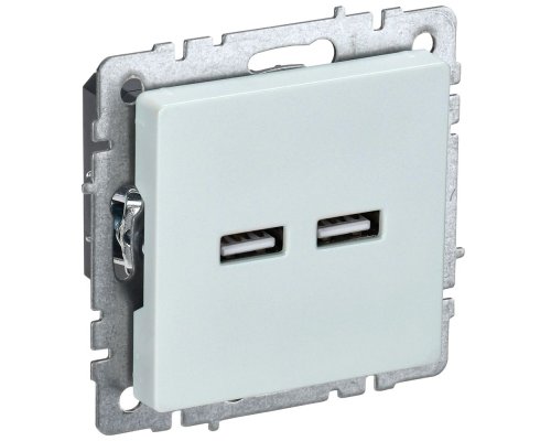 Розетка USB BRITE A+A 5В 3,1А РЮ10-1-БрЖ жемчуг (BR-U21-D31-K36)